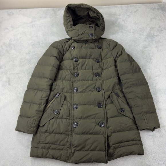 Burberry Brit Long Down Jacket Women’s Size XS - Picture 1 of 16